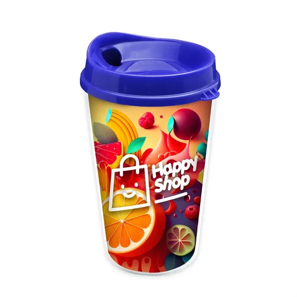 Royal Blue color option for Garyline® Transparent Tumbler With Sip Lid And Full Color...