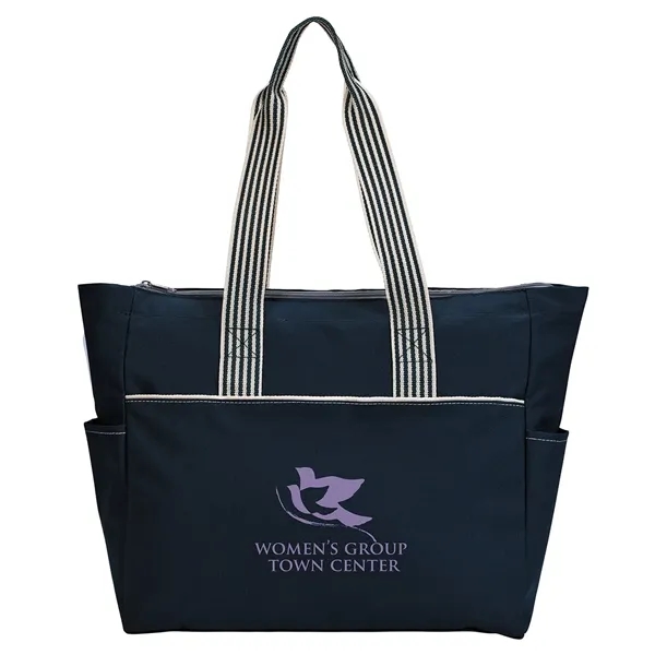 Navy color option for Atchison® Stripe Diaper Tote Pack