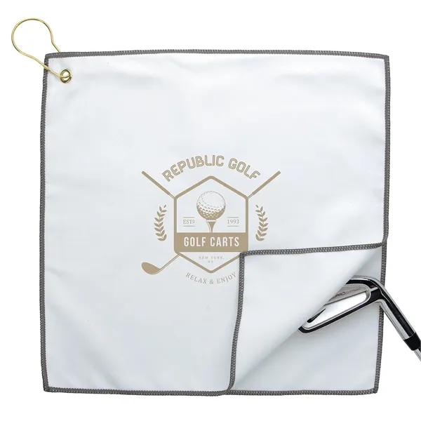 White color option for Good Value™ Rpet Double Layer Golf Towel