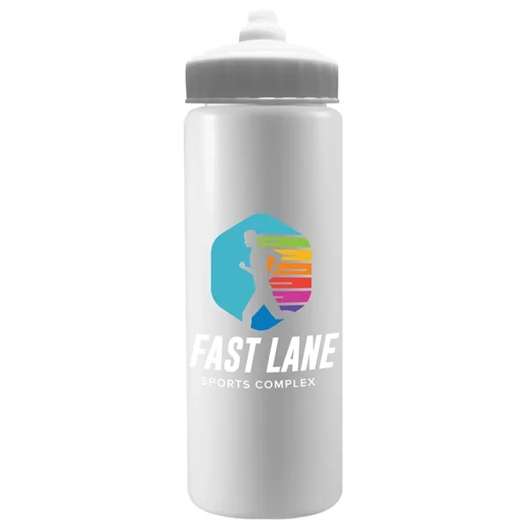 White color option for Garyline® Quart Sport Bottle With Valve Lid   32 Oz.