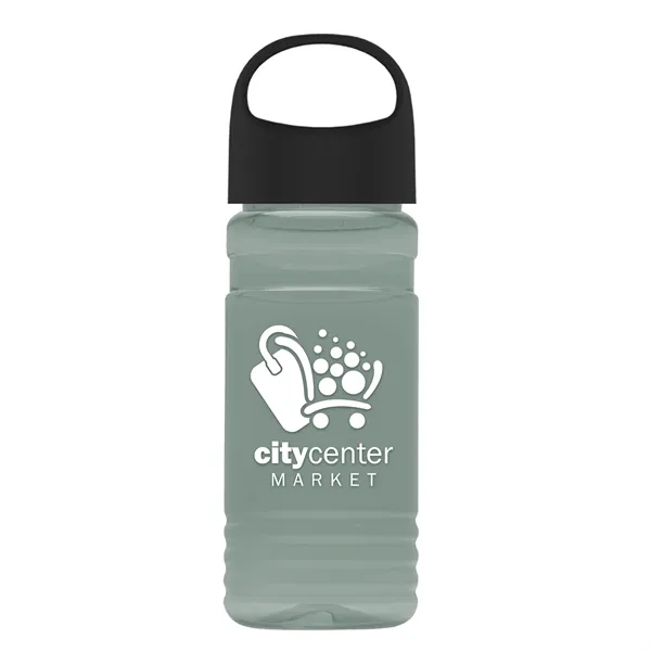 Glacier Blue color option for Garyline® Rpet Bottle With Oval Crest Lid   20 Oz.
