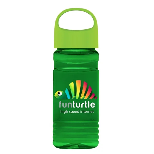 Translucent Green color option for Garyline® Rpet Bottle With Oval Crest Lid   20 Oz.