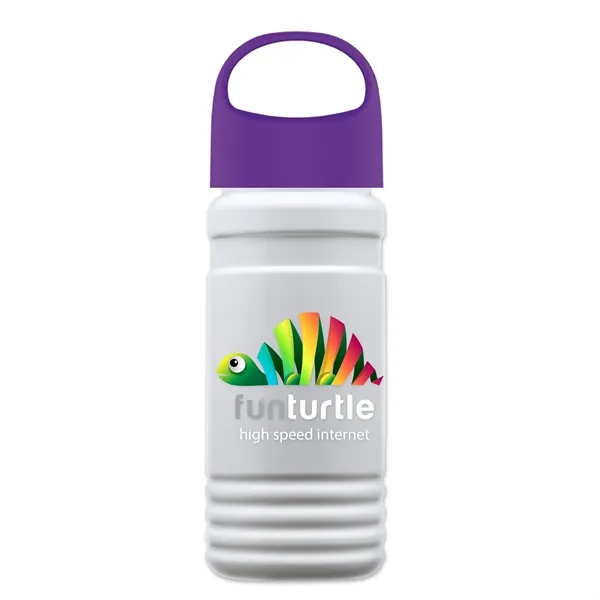 White color option for Garyline® Rpet Bottle With Oval Crest Lid   20 Oz.
