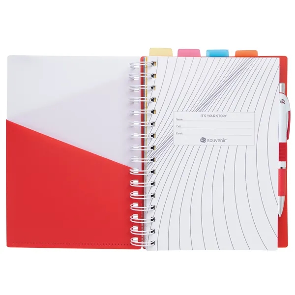 Red color option for Souvenir® Notebook With Pen