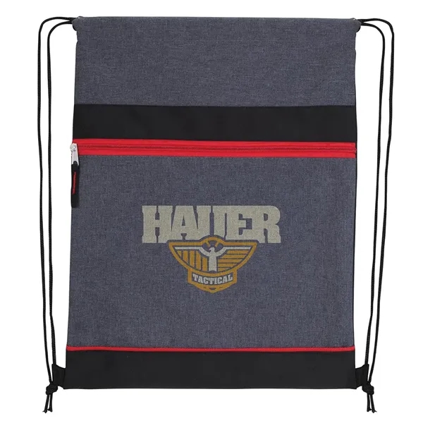 Red color option for Good Value™ Rpet Two Tone Drawstring Backpack