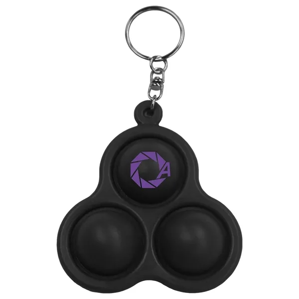 Black color option for Universal Source® Pop 3 Bubbles Keychain