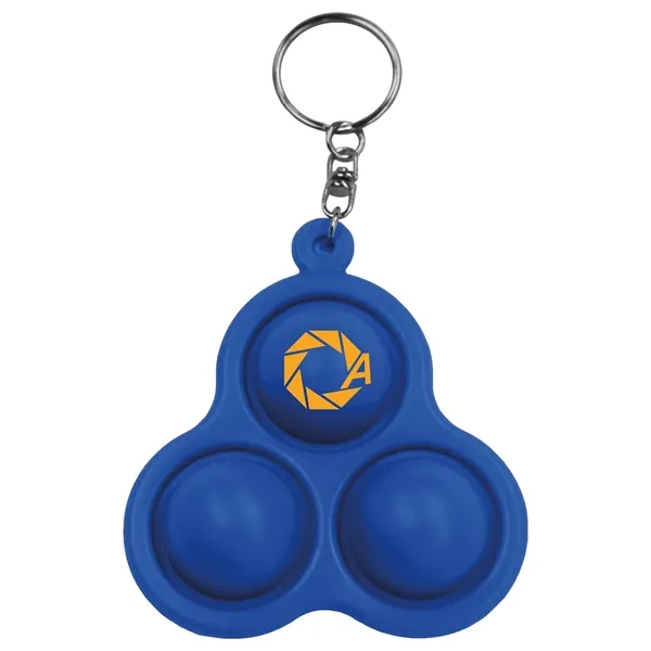 Blue color option for Universal Source® Pop 3 Bubbles Keychain