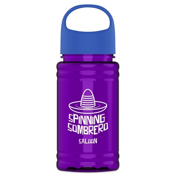 Translucent Violet color option for Garyline® Mini Rpet Bottle With Oval Crest Lid   16 Oz.
