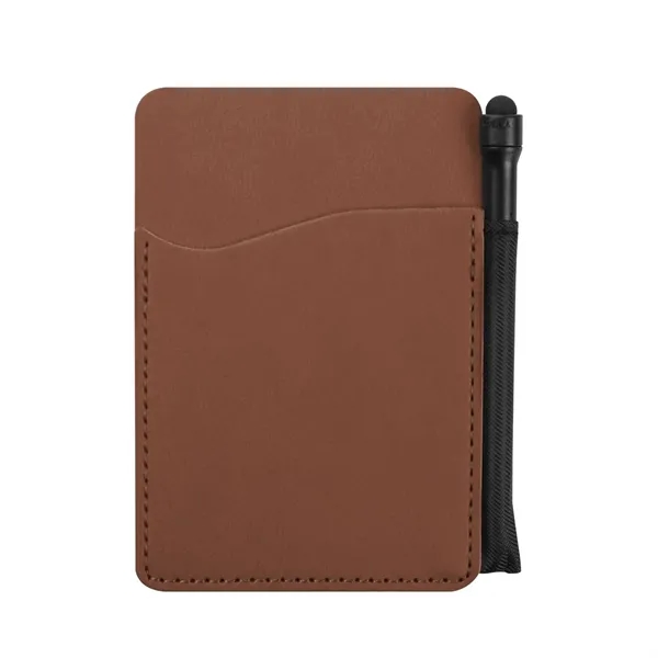 Brown color option for Executive Cell Phone Wallet With Pen