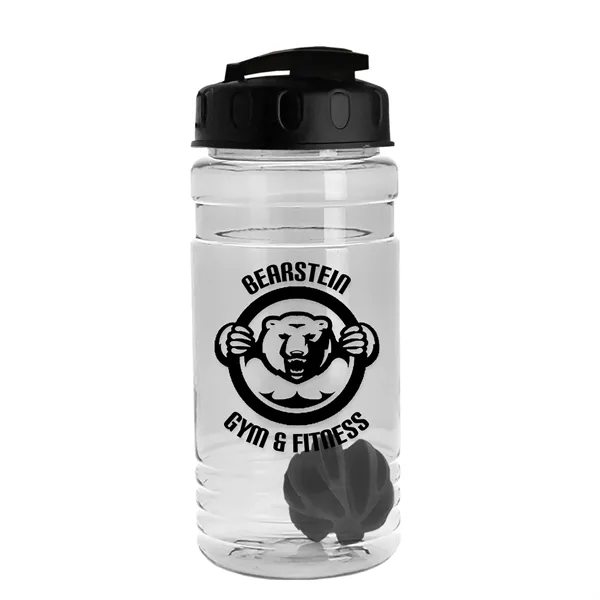 Clear color option for Garyline® Groove Tritan® Shaker Bottle With Flip Top Lid ...