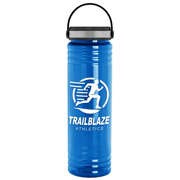 Translucent Blue color option for Garyline® Slim Fit Bottle With Grip Lid   24 Oz.