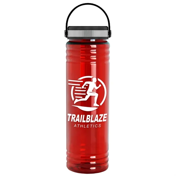 Translucent Red color option for Garyline® Slim Fit Bottle With Grip Lid   24 Oz.