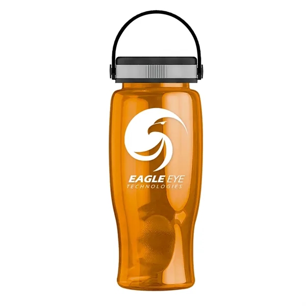 Translucent Orange color option for Garyline® Poly+ Bottle With Grip Lid   27 Oz.