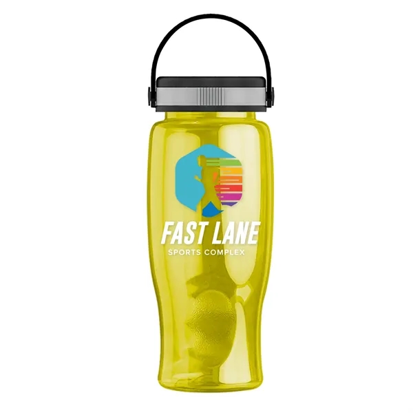 Translucent Yellow color option for Garyline® Poly+ Bottle With Grip Lid   27 Oz.