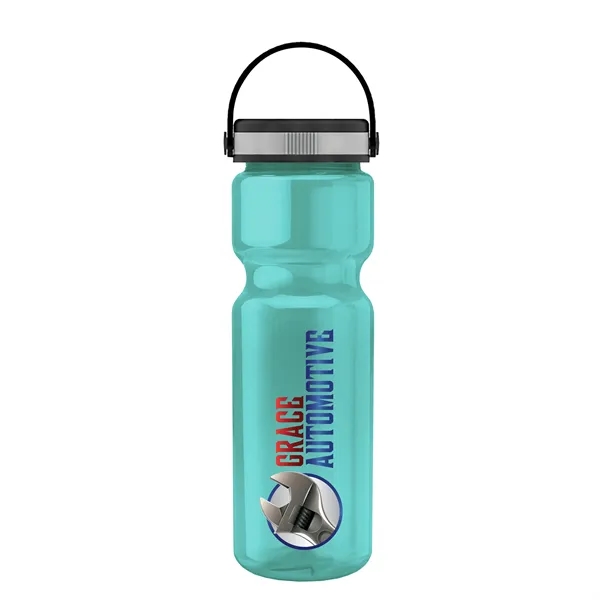 Translucent Teal color option for Garyline® Champ Bottle With Grip Lid   28 Oz.