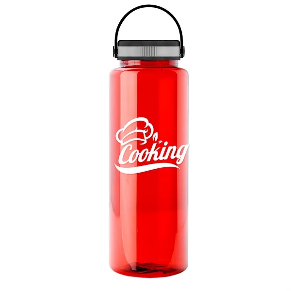 Translucent Red color option for Garyline® Guzzler Bottle With Grip Lid   32 Oz.