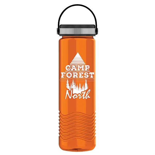 Translucent Orange color option for Garyline® Wave Tritan® Bottle With Grip Lid   24 Oz.