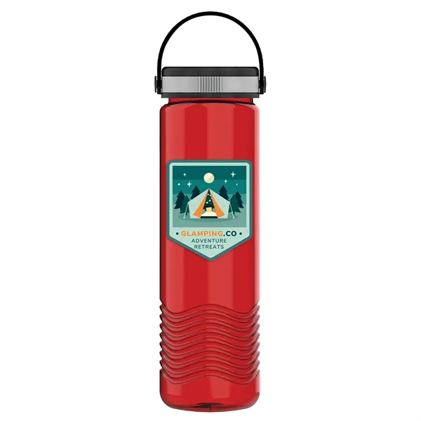 Translucent Red color option for Garyline® Wave Tritan® Bottle With Grip Lid   24 Oz.