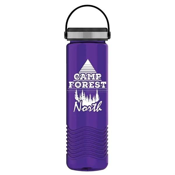 Translucent Violet color option for Garyline® Wave Tritan® Bottle With Grip Lid   24 Oz.