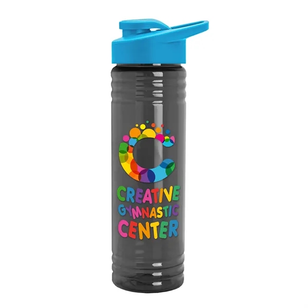 Smoke color option for Garyline® Slim Fit Rpet Bottle With Drink Thru Lid   24 Oz.