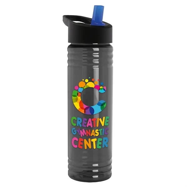 Smoke color option for Garyline® Slim Fit Rpet Bottle With Flip Straw Lid   24 Oz.