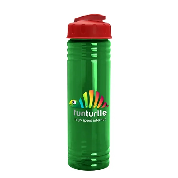 Translucent Green color option for Garyline® Slim Fit Rpet Bottle With Flip Top Lid   24 Oz.
