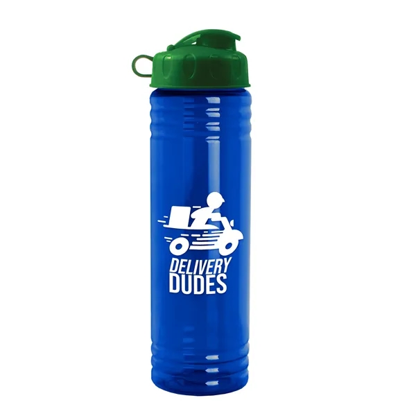 Translucent Blue color option for Garyline® Slim Fit Rpet Bottle With Flip Lid   24 Oz.