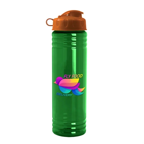 Translucent Green color option for Garyline® Slim Fit Rpet Bottle With Flip Lid   24 Oz.