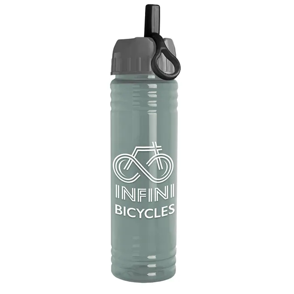 Glacier Blue color option for Garyline® Slim Fit Rpet Bottle With Ring Straw Lid   24 Oz.