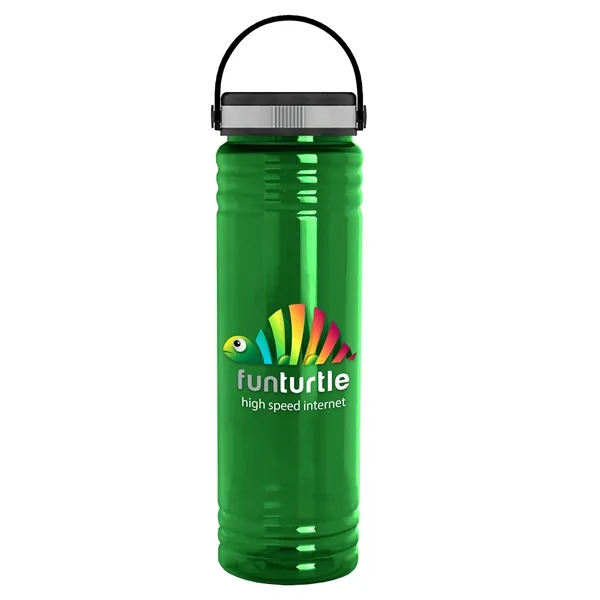 Translucent Green color option for Garyline® Slim Fit Rpet Bottle With Grip Lid   24 Oz.