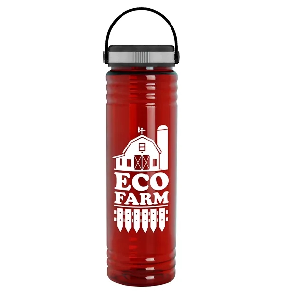 Translucent Red color option for Garyline® Slim Fit Rpet Bottle With Grip Lid   24 Oz.