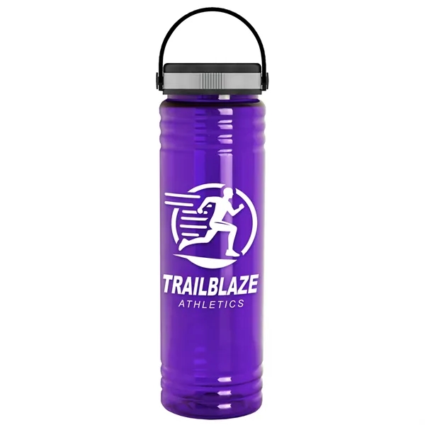 Translucent Violet color option for Garyline® Slim Fit Rpet Bottle With Grip Lid   24 Oz.