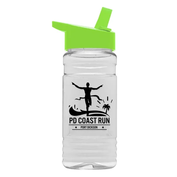 Lime Green color option for Garyline® Clear Bottle With Flip Straw Lid   20 Oz.