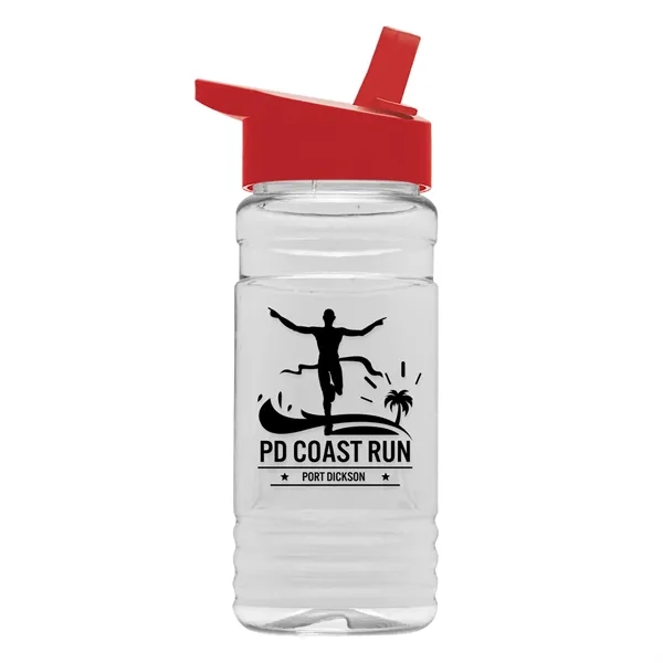 Red color option for Garyline® Clear Bottle With Flip Straw Lid   20 Oz.