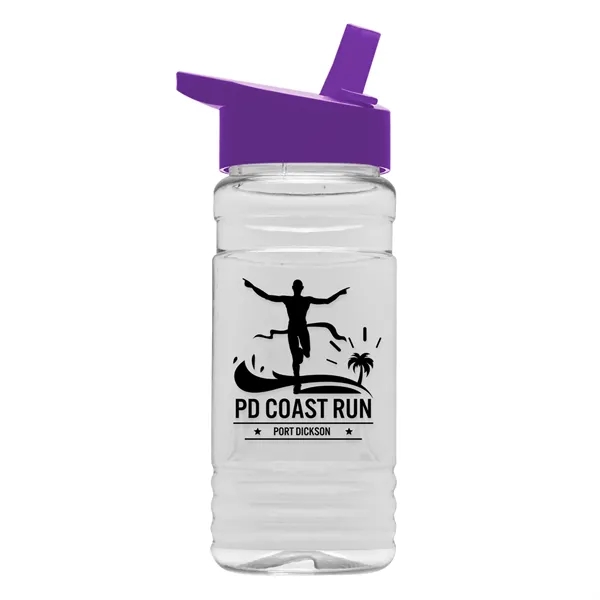 Violet color option for Garyline® Clear Bottle With Flip Straw Lid   20 Oz.