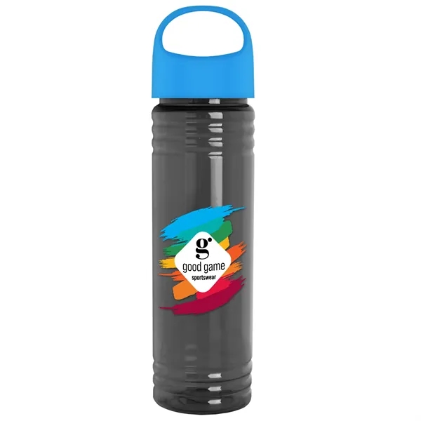 Smoke color option for Garyline® Slim Fit Rpet Bottle With Oval Crest Lid   24 Oz.