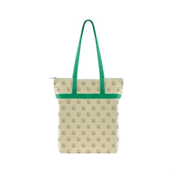 Green color option for Made To Order Zippered Tote All Over Print