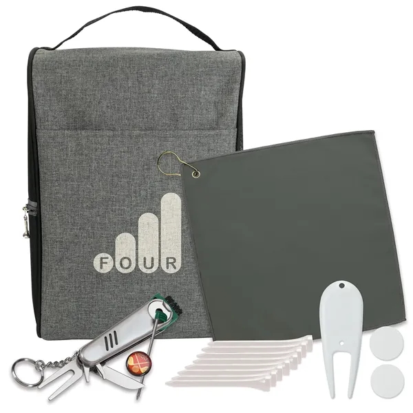 Gray color option for Heathered Shoe Bag Golf Kit
