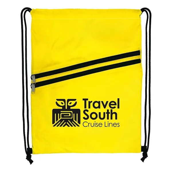 Neon Yellow color option for Good Value™ Neon Multi Zippered Drawstring Backpack