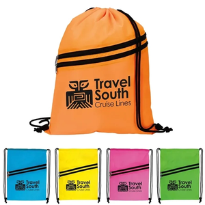 Photo of Good Value™ Neon Multi Zippered Drawstring Backpack