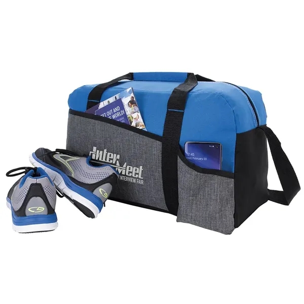 Royal color option for Atchison® Two Tone Center Court Duffel