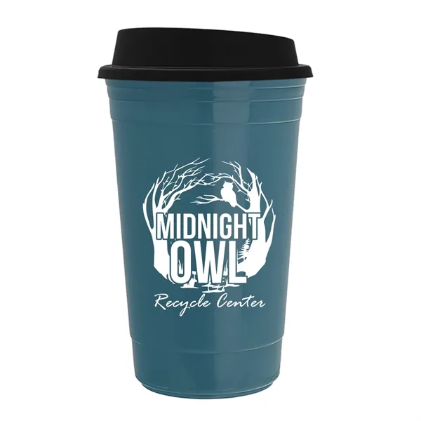 Eco Blue color option for Garyline® Travel Recycled Insulated Cup   16 Oz.