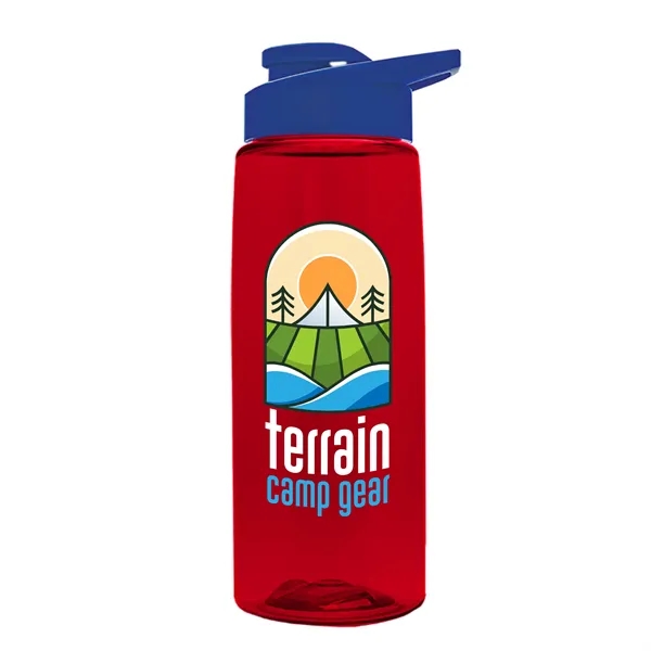 Translucent Red color option for Garyline® Flair Tritan® Renew Bottle With Drink Thru Lid ...