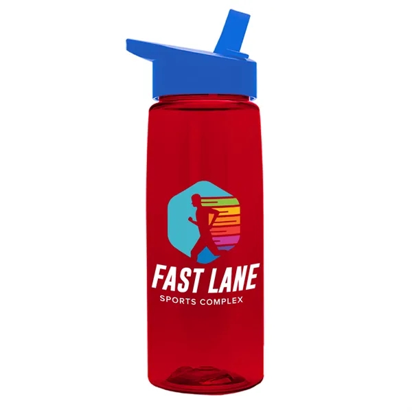Translucent Red color option for Garyline® Flair Tritan® Renew Bottle With Flip Straw Lid ...