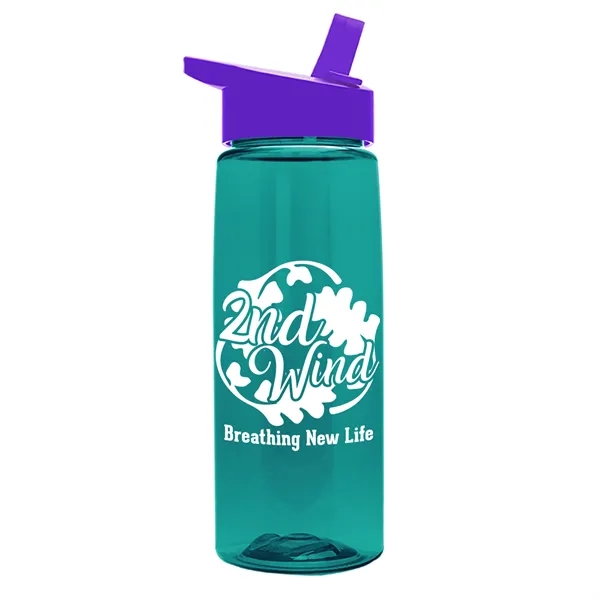 Translucent Teal color option for Garyline® Flair Tritan® Renew Bottle With Flip Straw Lid ...