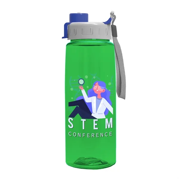 Translucent Green color option for Garyline® Flair Tritan® Renew Bottle With Quick Snap Lid ...