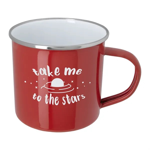 Main photo of 11.8 Oz. Enamel Mug With Stainless Steel Rim With Steel C...