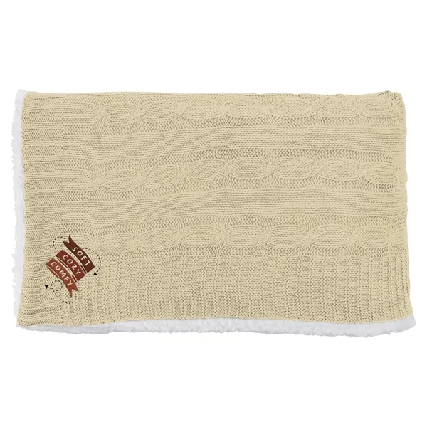 Cream/White color option for Cable Knit Sherpa Blanket