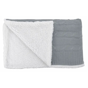 Photo of Cable Knit Sherpa Blanket