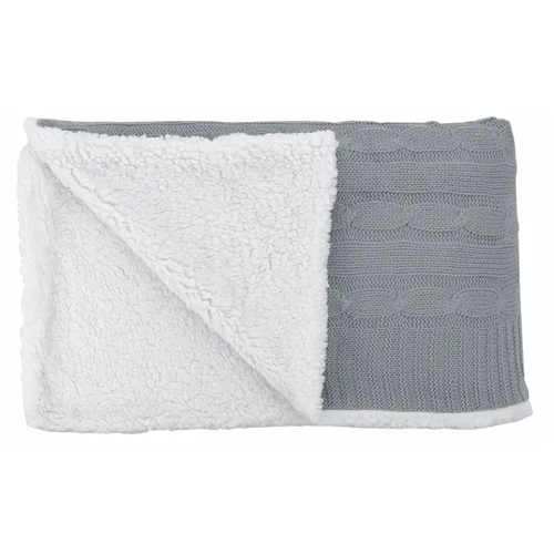 Main photo of Cable Knit Sherpa Blanket
